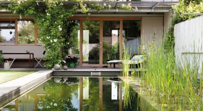 Gartenzauner, Gartengestaltung, Naturpool, Schwimmteich